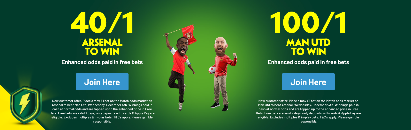 Paddy Power Welcome Offer - Get 40/1 On Arsenal To Win Or 100/1 On Man Utd To Win In Arsenal vs Manchester Utd